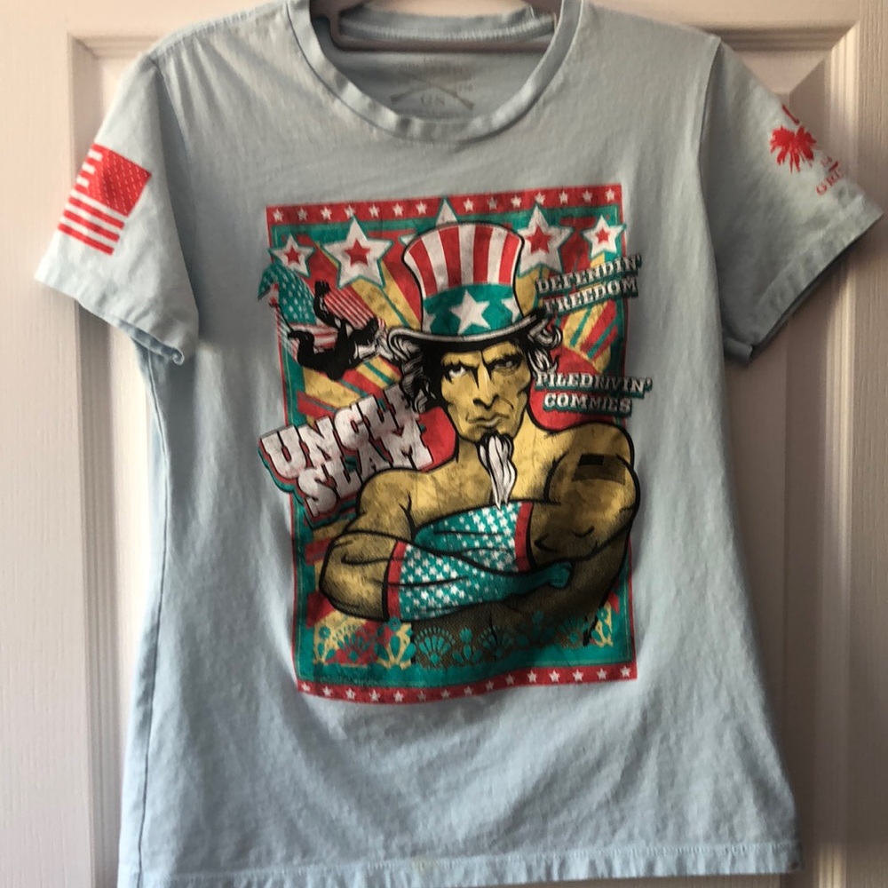 Club Grunt Style size Large Graphic T-Shirt with Uncle Sam Design